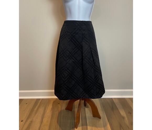 Talbots | Skirts | Talbots Black Full Skirt Size 4 Satin Diamond ...